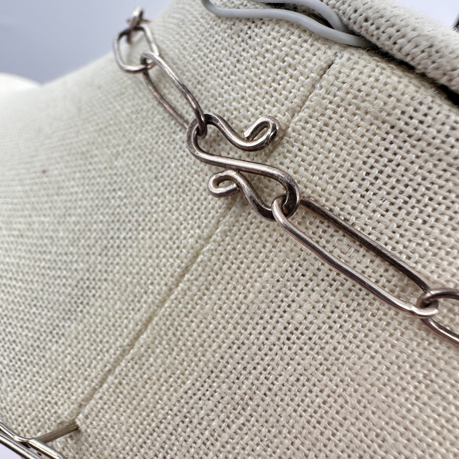 Vintage 90s Rectangle Link Chain Statement Neckla… - image 7