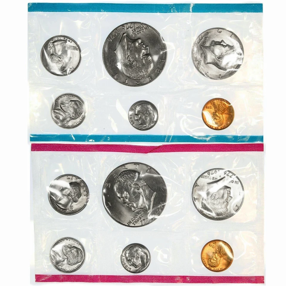 1975 Mint Set Original Envelope 12 BU US Coins BU - Image 2 of 4