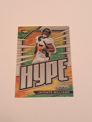 Javonte Williams 2022 Panini Prizm #H-11 Hype Insert In Toploader 