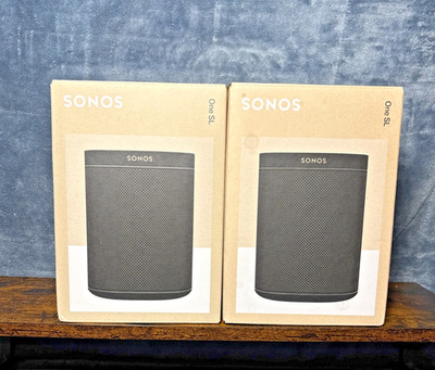 Sonos One SL Shadow Edition Pair S38 Stereo WiFi AirPlay Black