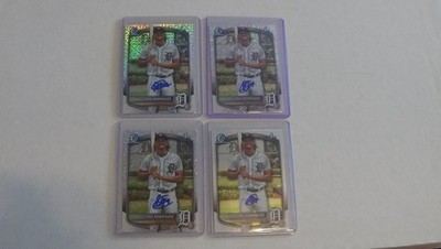 2025 BOWMAN CHROME CRIS RODRIGUEZ AUTOD / SIGNED IP 4 VARIOUS RC CARDS * TIGERS