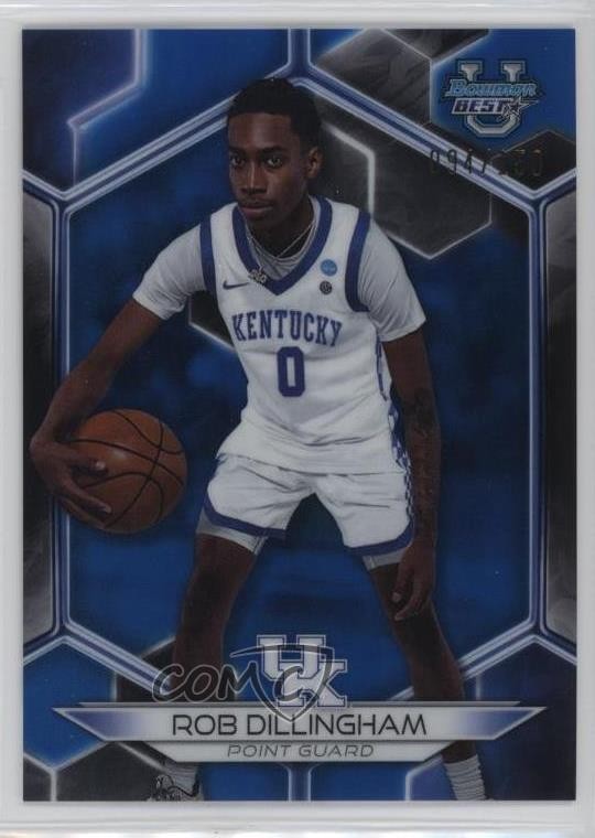 2023-24 Bowman U Best Blue Refractor 94/150 Rob Dillingham #40 12km