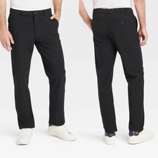 Medium - Mens Relaxed Travel Trousers - Goodfellow Co - Black