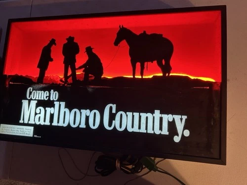 Vintage  Come to Marlboro Country Lighted Sign  1996 Everbrite Neon