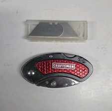 Red Craftsman #38000 Folding Lockback Utility Knife + 9 new blades