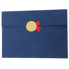 Elegant Blue Paper Certificate Holder for Office Use Graduation Diplomas