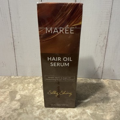 MAREE Hair Oil Serum MOISTURIZING FRIZZ CONTROL Argan Oil Keratin Biotin 3.4 oz