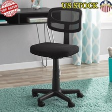 Mesh Task Chair W/ Plush Padded Seat 4 Wheels Nylon Base Easy Mobility Office