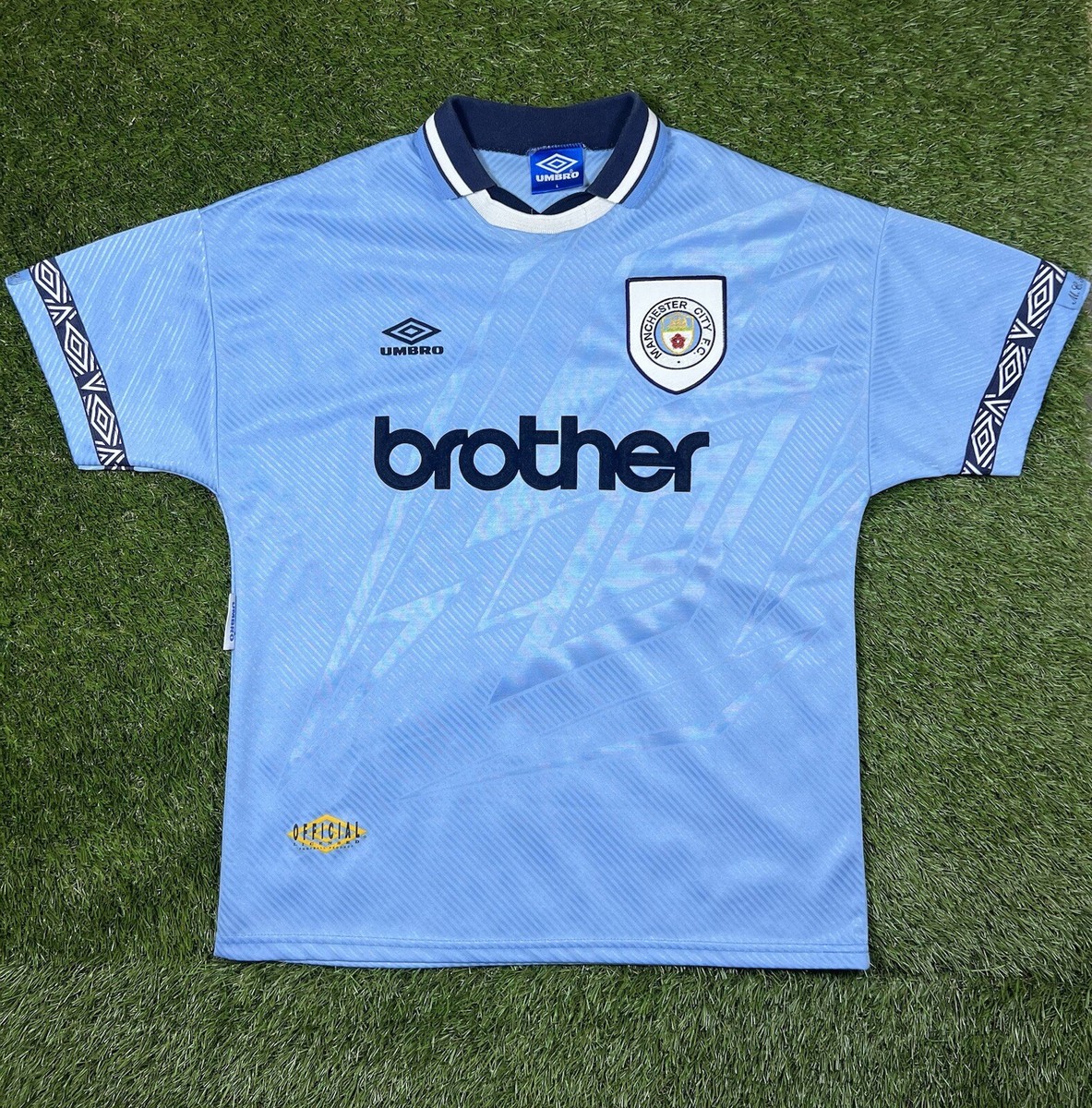 Manchester City Jersey Home Rare 93/95 Football Shirt Umbro Manchester City Jersey Home Rare 93/95 Football Shirt Umbro