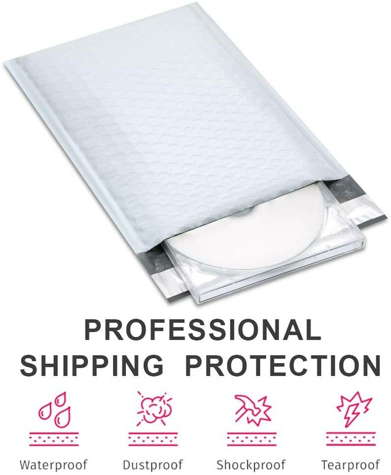 AirnDefense 200 Pcs #2 White Poly Bubble Mailers - 85X12