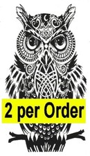 2 Owl Temporary Fake Tattoo Waterpoof Bird Wisdom Intelligence Body Art Transfer