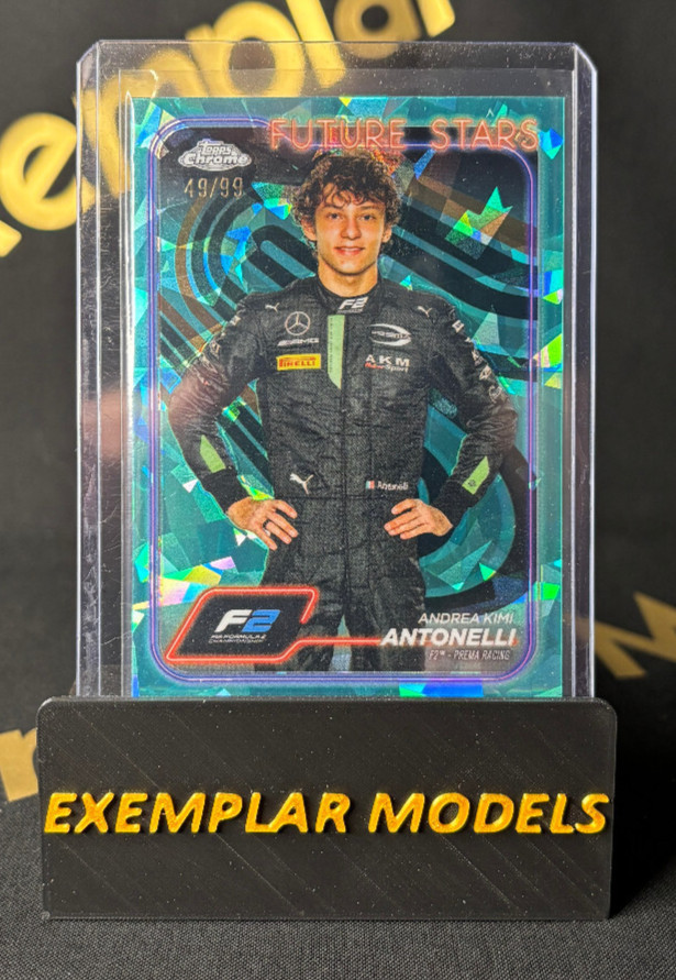 2024 Topps Chrome Sapphire Formula 1 Andrea Kimi Antonelli Portrait Aqua /99 #22