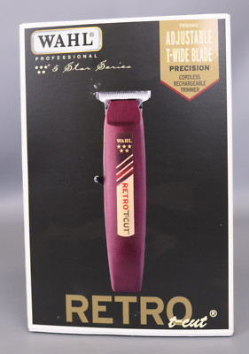 5 Star Retro T-Cut - Model # 8412 - Red WAHL Professional 1 Pc Kit Trimmer