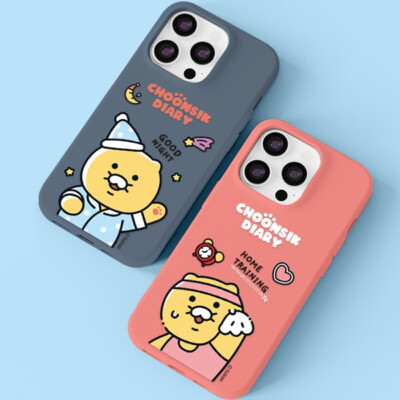 Kakao Friends Choonsik Diary Soft Case for Galaxy S23 S22 S21 S20 S10 S9 Ultra +