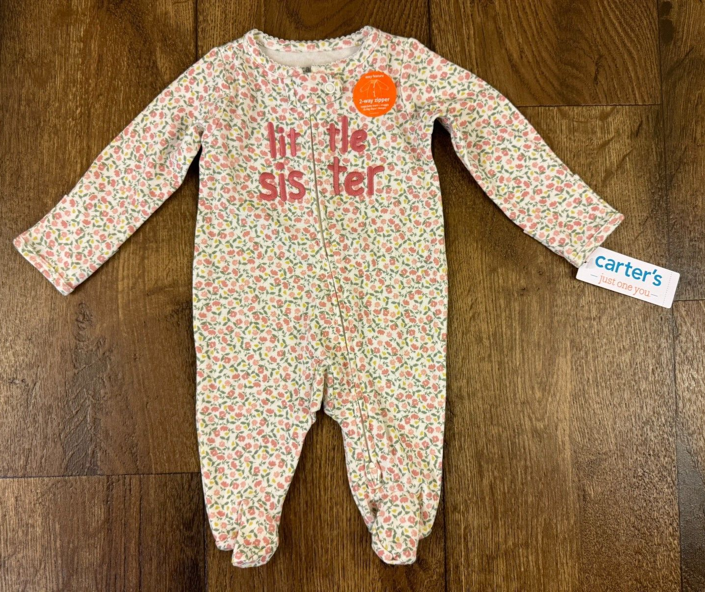 New Carters Just One You Baby Girl Sleeper Outfit Little Sister Clothes Flowers