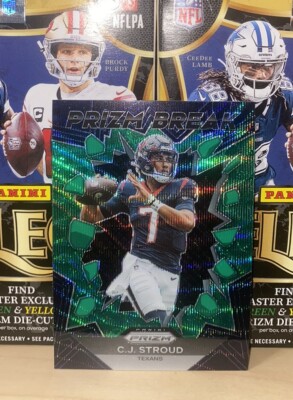 2023 Prizm Football C.J. Stroud Texans Prizm Break Green Wave Rookie #PB-6 RC