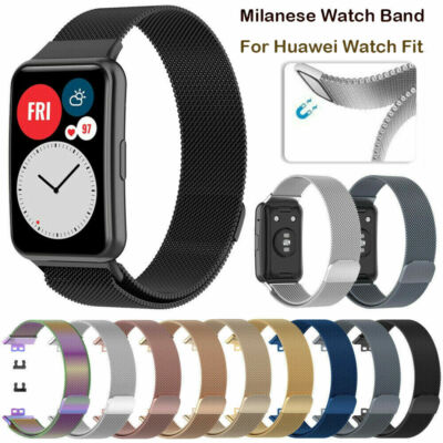 For Huawei Watch Fit TIA-B09 Milanese Loop Watch Band Bracelet Metal Mesh Strap