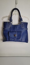 WILSON LEATHER NWT BLUE 11"TALL 15" WIDE SHOULDER HAND BAG TOTE