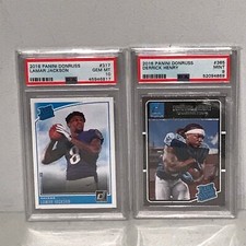 Lamar Jackson Derrick Henry Rated Rookie Football Card PSA 10 9 Baltimore Ravens