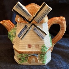 Dutch Windmill Vintage Cottage-Ware Collectible Teapot Made in Japan