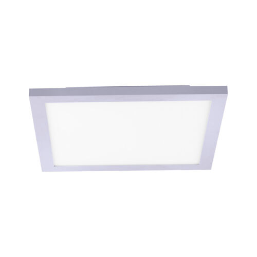 LED Panel warmweiß Deckenleuchte 30x30cm quadratisch 6,5cm flach Rahmen silber - Bild 1 von 4