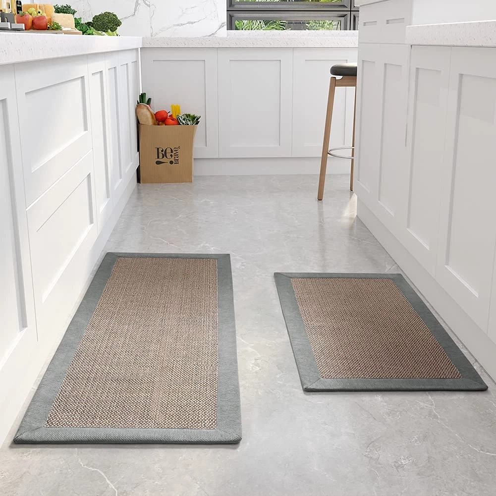 Kitchen Rugs and Mats 2PCS Non Skid Kitchen Mats for Floor Washable Kitchen