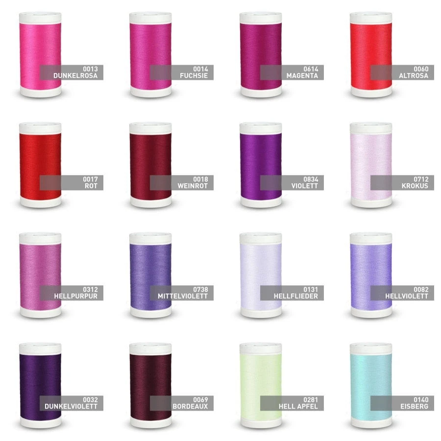 Nähgarn Overlockgarn, 80 intensive Farben, 500m, Industriequalität, Schnappspule - Bild 3 von 4