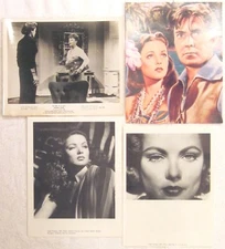 GENE TIERNEY 8x10 PHOTO LOT nice small collection INCLUDING VINTAGE STUDIO STILL