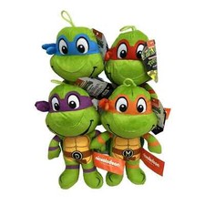 Set of 4 Teenage Mutant Ninja Turtles 8 Inch Plush Set NWT