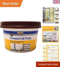 500g Brown Linseed Oil Putty - Ideal for Glass & Wood Projects - Easy to Apply