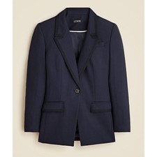 J Crew Vivienne Blazer 00 00P P00 Navy Blue NWT Merino Wool Jacket CI620 J.Crew