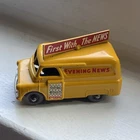 MATCHBOX LESNEY #42A BEDFORD EVENING NEWS VAN, METAL WHEELS, ORIGINAL Grey XLNT!