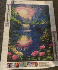 Diamond art already finished waterfall picture