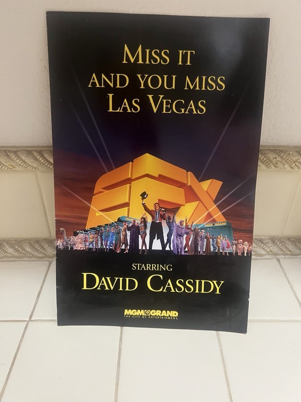 EFX MGM Grand Show Menu David Cassidy