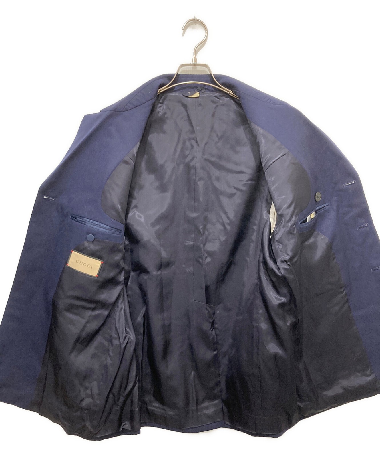 GUCCI Wool Tailored Jacket L Size Navy 736770 Double-Breasted From Japan thumbnail 23