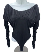 $78 Elodie Women's Long Sleeve Body Suit - Black - Small - New With Tags