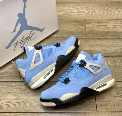 #ad Jordan 4 Retro quot;University Bluequot; Men#x27;s Mid Top Basketball Shoes Size 7 12 $86.00