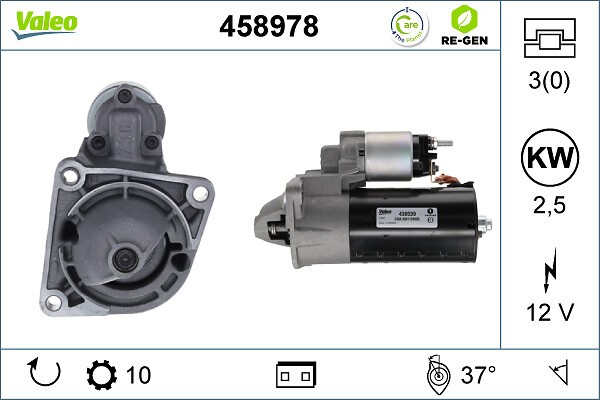 Valeo Starter 2.5 Kw FüR Fiat Ducato Kasten 115 Multijet 2.0 D Doblo-image
