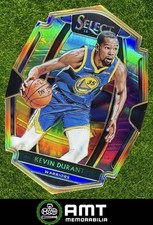 Kevin Durant 2018-19 Panini Select 11/25 Tie Dye Prizms Warriors Die-Cut