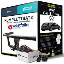 Für VW Golf Plus Typ 5M1,521 Anhängerkupplung starr +eSatz 13pol 03.09-12.13 NEU