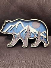 Laser Engraved Custom Wood Artwork - Blue Ridge Bear