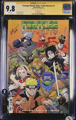 Teenage Mutant Ninja Turtles x Naruto #3 CGC SS 9.8 Signed By Ethan Young (IDW)