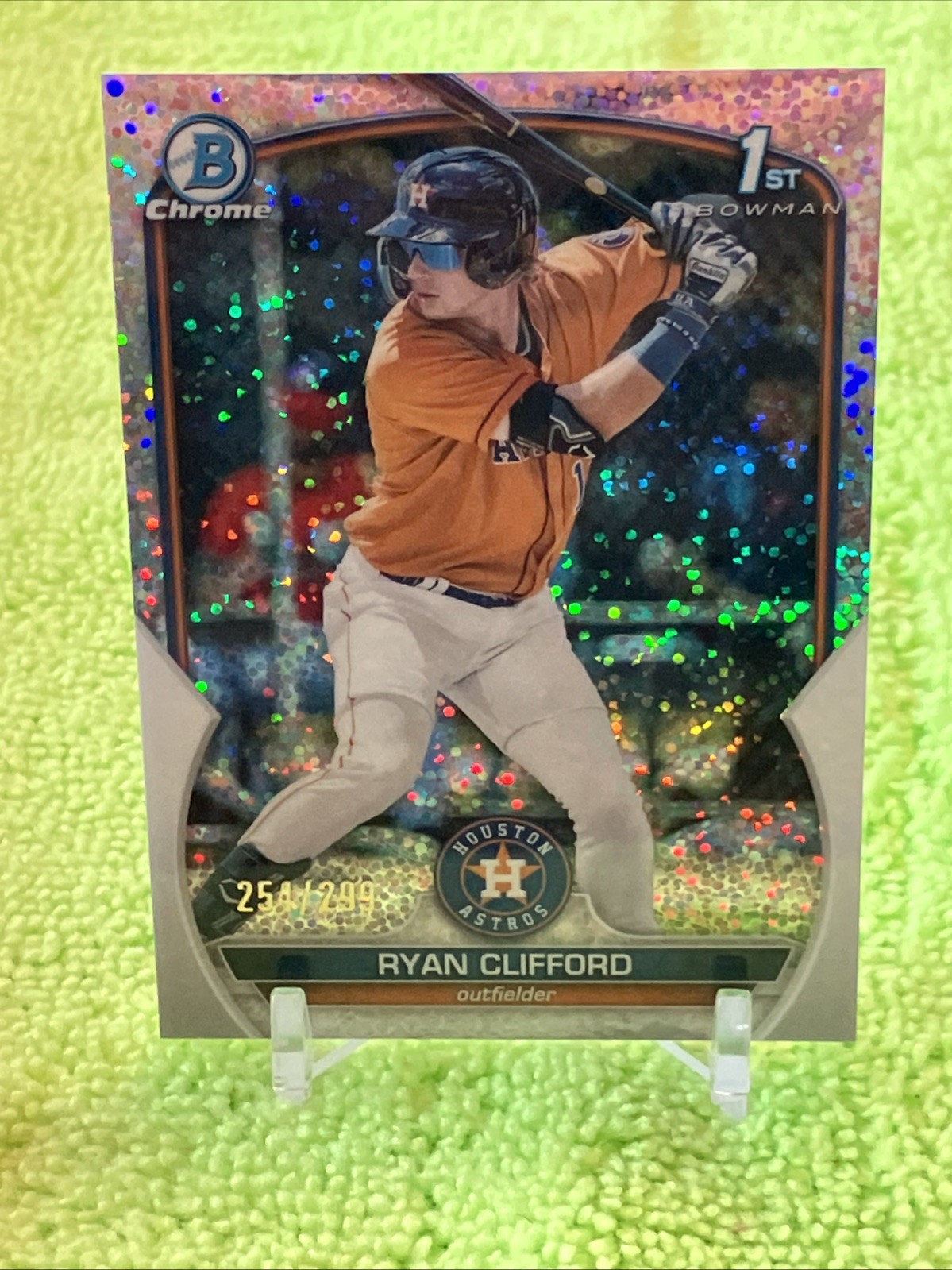 /299 Ryan Clifford 2023 Bowman #BCP-10 1st CHROME SPECKLE REFRACTOR - Astros