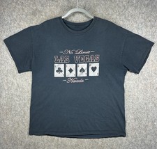 Vintage Las Vegas T Shirt XL Black Casino Aces Cards Y2K Gambling Nevada Tee