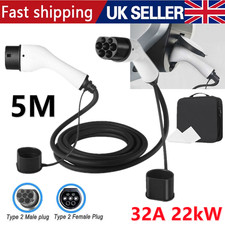 32A 22kW EV Charging Cable Electric Vehicle Car Fast Charger 5M Type 2 to Type 2