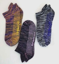 3 Pair Size M Bombas Performance Gripper Honeycomb Ankle Socks Women's as show 