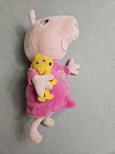 Peppa Pig Talking Plush Stuffed Animal Pink Dress Teddy Bear Sound Toy Tested