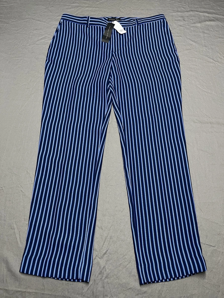 Pantalon Crop Banana Republic Rayé Bleu Et Rouge, Taille 12P - Neuf Avec étiquette