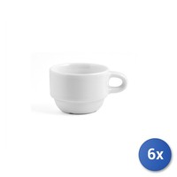 6X Ariston Tassen FüR Kaffee Aus Porzellan Cc80, Weiß, hotelware