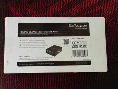 BNIB StarTech HDMI2VGA / HDMI to VGA Video Adapter Converter with Audio